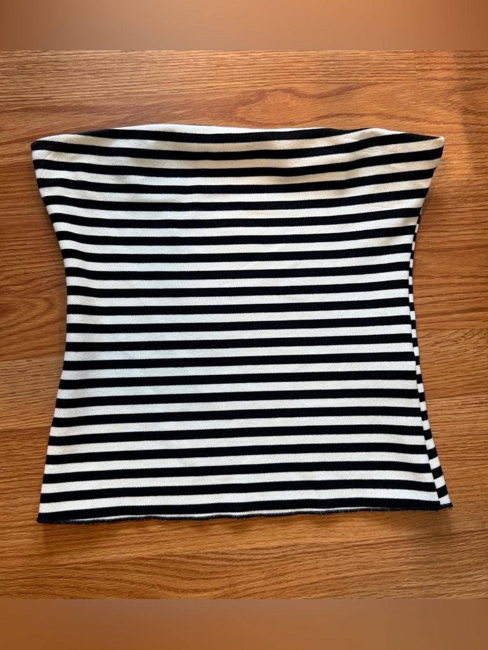 Zara striped Black and White Tube Top